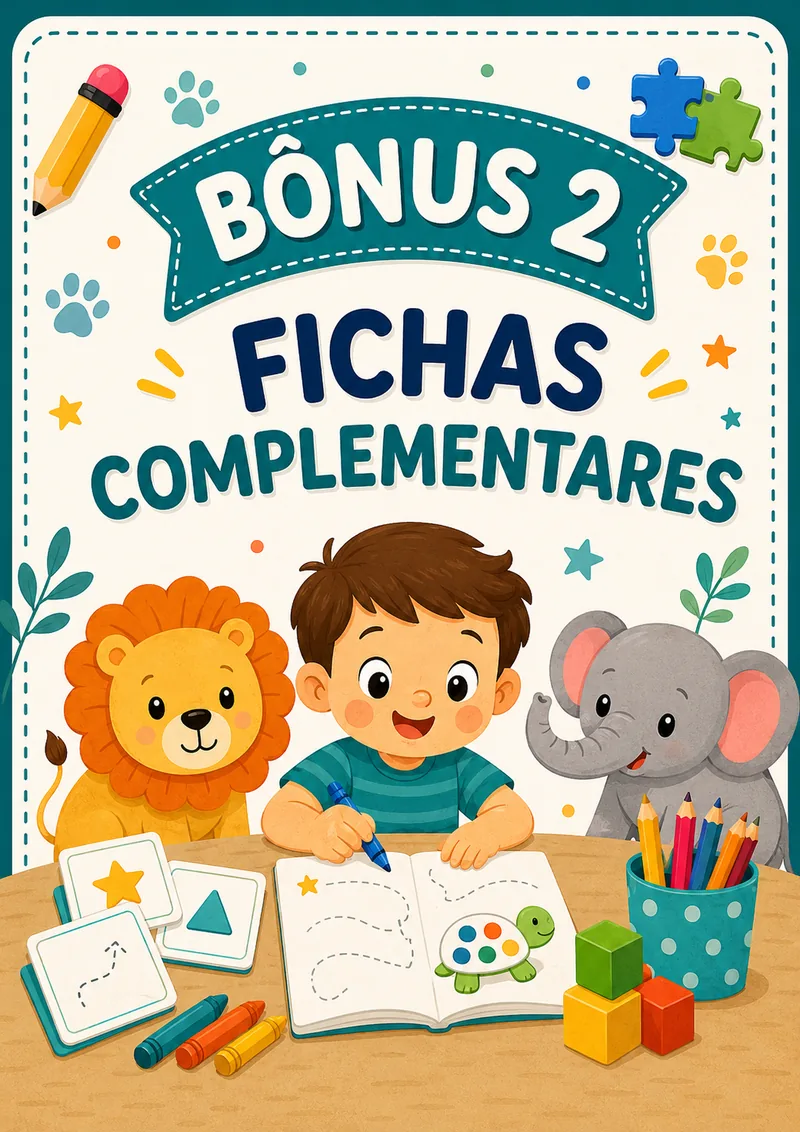 Capa do bônus 2: Fichas Complementares — Alinhavo de Animais